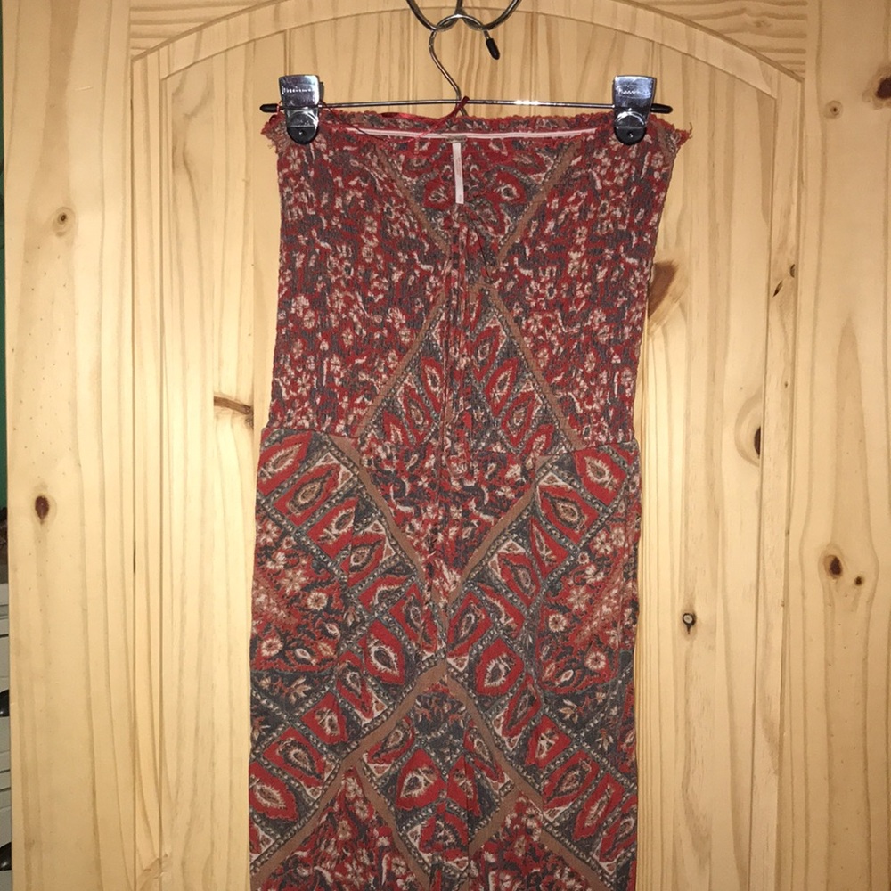 Free people smocked strapless jumpsuit - Picture 3 of 11